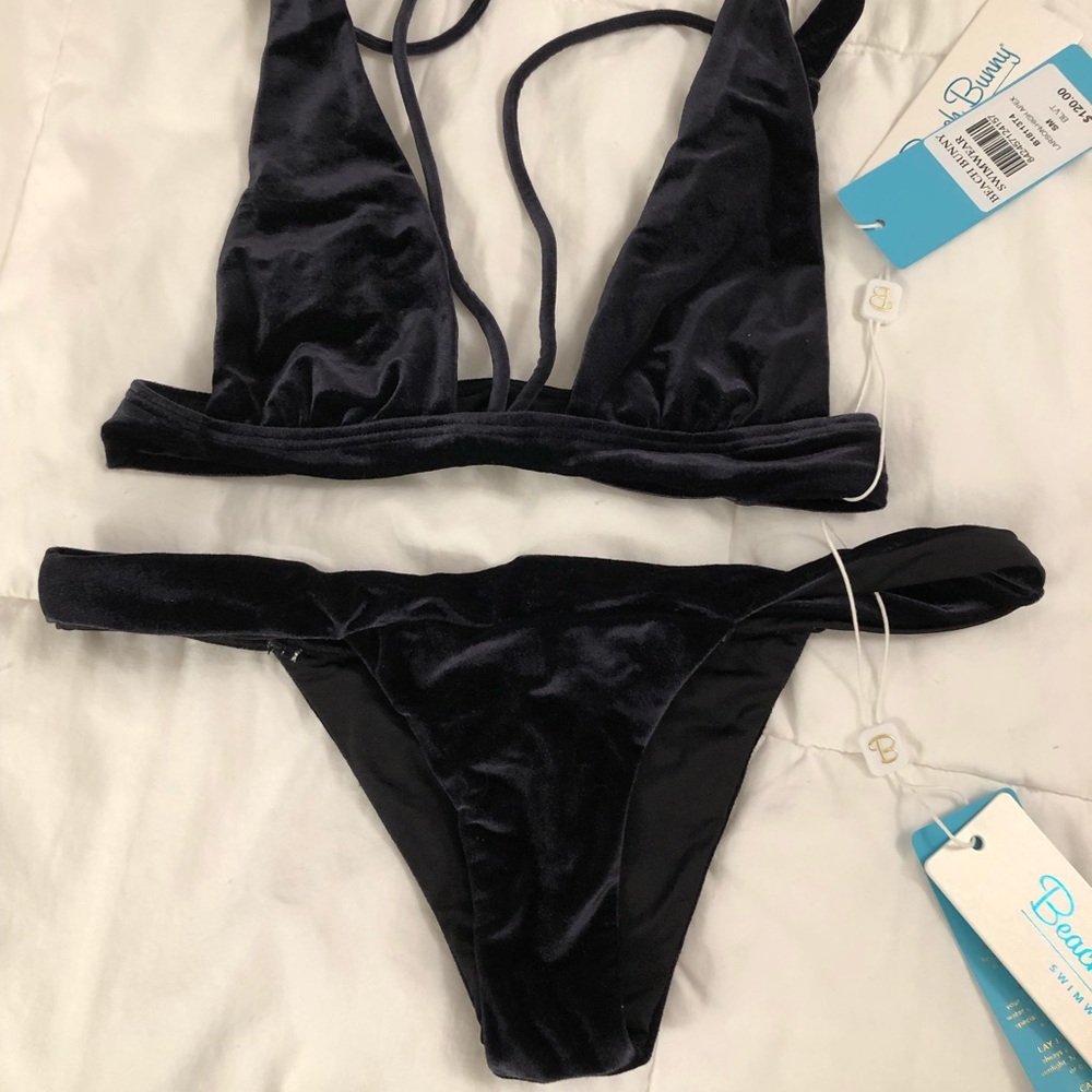 Beach Bunny Velvet Bikini Set Top (S) Bottom (XS)